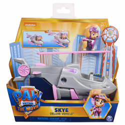 PAW Patrol Hélicoptère de Sauvetage Pat Patrouille - Véhicule de Secours avec fonction Transformation et Figurine Amovible Ch ...
