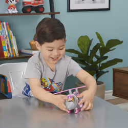 PAW Patrol Hélicoptère de Sauvetage Pat Patrouille - Véhicule de Secours avec fonction Transformation et Figurine Amovible Chiot Stella
