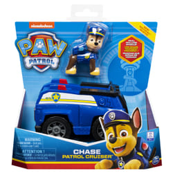 PAW Patrol LA PAT' PATROUILLE - VÉHICULE + FIGURINE CHASE - Véhicule de 15 cm Avec 1 Figurine À Collectionner Pat' Patrouille - - 6061799 - Jouet Enfant 3 Ans et +