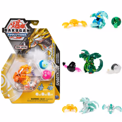 Bakugan EVOLUTIONS - PACK 1 POWER UP SAISON 4 - 1 Bille Métal, 2 Nanogan 2 Bakucores Et 4 Cartes Collection - Dessin Animé - ...