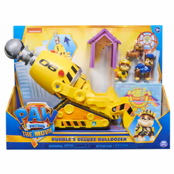 PAW Patrol Rubble's Deluxe Bulldozer avec 3 figurines articulées