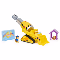 PAW Patrol Rubble's Deluxe Bulldozer avec 3 figurines articulées