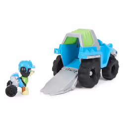 PAW Patrol La Pat' Patrouille - - Voiture + Figurine Rex - Voiture de 15 cm avec 1 Figurine À Collectionner - Personnage Pat' Patrouille Dino Rescue - Jouet enfant 3 Ans et +