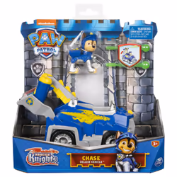 PAW Patrol PAT' PATROUILLE RESCUE KNIGHTS - VÉHICULE + FIGURINE CHEVALIER CHASE - Rejoins Pat' Patrouille Mission Chevalier a ...
