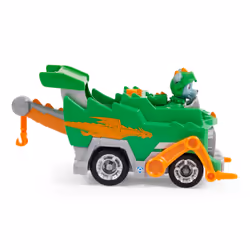 PAW Patrol PAT' PATROUILLE RESCUE KNIGHTS - VÉHICULE + FIGURINE CHEVALIER ROCKY - Rejoins Pat' Patrouille Mission Chevalier avec Rocky & Véhicule Pat' Patrouille Dragon Lance-Projectile - Jouet Enfant 3 Ans +