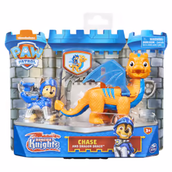 PAW Patrol Figurines articulées Rescue Knights Chase and Dragon Draco, jouets pour enfants à partir de 3 ans, 3 an(s), Multic ...
