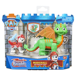 PAW Patrol Figurines articulées Rescue Knights Marshall and Dragon Jade, jouets pour enfants à partir de 3 ans