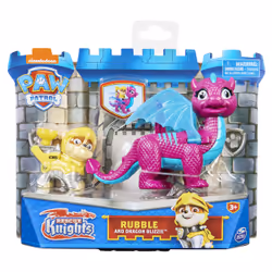 PAW Patrol Figurines articulées Rescue Knights Rubble and Dragon Blizzie, jouets pour enfants à partir de 3 ans, 3 an(s), Mul ...