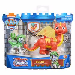 PAW Patrol Figurines articulées Rescue Knights Rocky and Dragon Flame, jouets pour enfants à partir de 3 ans, 3 an(s), Multic ...