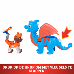 PAW Patrol Figurines articulées Rescue Knights Zuma and Dragon Ruby, jouets pour enfants à partir de 3 ans