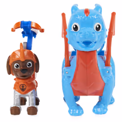 PAW Patrol Figurines articulées Rescue Knights Zuma and Dragon Ruby, jouets pour enfants à partir de 3 ans