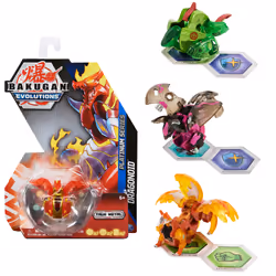 Bakugan Evolutions Nouvelle Saison 2022 - Pack 1 Die-Cast Saison 4 - 1 Bille En Métal Avec 2 Bakucores Et 2 Cartes Collection ...