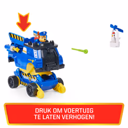 PAW Patrol LA PAT' PATROUILLE - VÉHICULE RISE & RESCUE CHASE - Véhicule de Police Transformable Avec 2 Figurines À Collectionner Et Accessoires Pat' Patrouille - - 6063637 - Jouet Enfant 3 Ans et +