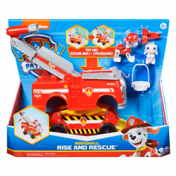 PAW Patrol LA PAT' PATROUILLE - VÉHICULE RISE & RESCUE MARCUS - Camion de Pompiers Transformable Avec 2 Figurines À Colle ...