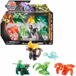 Bakugan Evolutions, Battle Strike Pack Dragonoid et Sluggler, 6 figurines articulées , 9 cartes à collectionner et 8 BakuCore ...