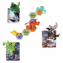 Bakugan Evolutions, Battle Strike Pack Dragonoid et Sluggler, 6 figurines articulées , 9 cartes à collectionner et 8 BakuCores