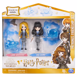 Wizarding World HARRY POTTER - MULTIPACK PATRONUS LUNA & CHO MAGICAL MINIS - Coffret 2 Figurines Articulées 8 cm À Collectionner Et 2 Figurines Animaux Patronus - 6063831 - Jouet Enfant 5 ans et +