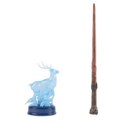 Wizarding World HARRY POTTER - BAGUETTE MAGIQUE COLLECTOR PATRONUS HARRY POTTER - Baguette Magique 30 cm Avec Figurine Patronus - Effets Sonores Et Lumineux