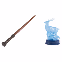 Wizarding World HARRY POTTER - BAGUETTE MAGIQUE COLLECTOR PATRONUS HARRY POTTER - Baguette Magique 30 cm Avec Figurine Patronus - Effets Sonores Et Lumineux