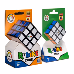 Spin Master Rubik’s , Kit de démarrage, Coffret cadeau avec le cube 3x3 original et le cube Edge 3x3x1, cube à manipuler, jeu de voyage anti-stress, pour les adultes et les enfants à partir de 8 ans
