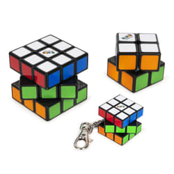 Rubik’s Pack familial Cube, Cube 3x3 original, Cube 2x2 et Cube porte-clés 3x3, Pack complet de 3