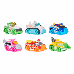 PAW Patrol LA PAT PATROUILLE - - PACK DE 6 VOITURES NEON TRUE METAL - Coffret de 6 Voitures Fluos Die-Cast Dont 2 Exclusifs La Pat' Patrouille - Voiture Pat' Patrouille - Jouet Enfant 3 Ans et +