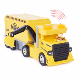 PAW Patrol , Camion 2-en-1 transformable X-Treme Truck de Ruben avec excavatrice, grue, sons et lumières, figurines, jouets pour enfant à partir de 3 ans