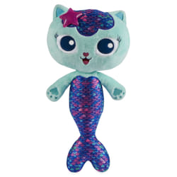 Gabby's Dollhouse , Peluche MerCat parlante interactive de 35,6 cm avec lumières, musique et répliques, pour filles et garçons à partir de 3 ans
