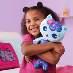 Gabby's Dollhouse , Peluche MerCat parlante interactive de 35,6 cm avec lumières, musique et répliques, pour filles et garçons à partir de 3 ans