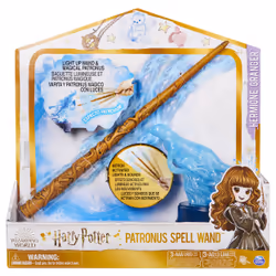 Wizarding World HARRY POTTER - BAGUETTE MAGIQUE COLLECTOR PATRONUS HERMIONE GRANGER - Baguette Magique 30 cm Avec Figurine Patronus - Effets Sonores Et Lumineux