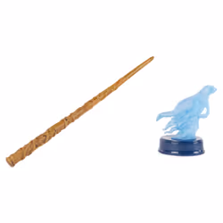 Wizarding World HARRY POTTER - BAGUETTE MAGIQUE COLLECTOR PATRONUS HERMIONE GRANGER - Baguette Magique 30 cm Avec Figurine Patronus - Effets Sonores Et Lumineux