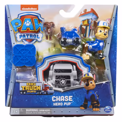 PAT' PATROUILLE BIG TRUCK PUPS - FIGURINE HERO PUP - Rejoins Pat' Patrouille Mission Camion avec 1 Figurine Chiot, 1 Petit An ...