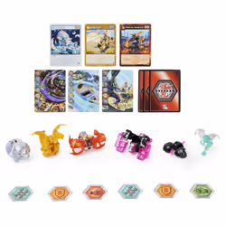 Bakugan Evolutions, coffret Battle Strike Sectanoid et Hydorous, 6 figurines articulées , 9 cartes à collectionner et 8 BakuCores, jouets pour garçons à partir de 6 ans