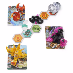 Bakugan Evolutions, coffret Battle Strike Sectanoid et Hydorous, 6 figurines articulées , 9 cartes à collectionner et 8 BakuCores, jouets pour garçons à partir de 6 ans