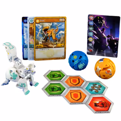 Bakugan EVOLUTIONS NOUVELLE SAISON 2022 - STARTER PACK SAISON 4 - 3 Billes Avec 6 BakuCores Et 7 Cartes Collection - Howlkor Neo Pegatrix Trox - Tiré Du Dessin Animé - Jouet Enfant 6 Ans et +