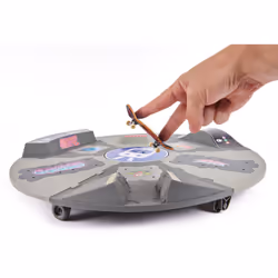 Tech Deck FINGER SKATE - - RAMPE MOTORISEE SHREDLINE 360° - Rampe Motorisée Rotative - 50 Cm De Diamètre - Avec Autocollants Et 1 Skate Thank You Exclusif 96 mm - X-Connect - Jouet Enfant 6 Ans et +
