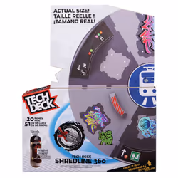 Tech Deck FINGER SKATE - - RAMPE MOTORISEE SHREDLINE 360° - Rampe Motorisée Rotative - 50 Cm De Diamètre - Avec Autocollants Et 1 Skate Thank You Exclusif 96 mm - X-Connect - Jouet Enfant 6 Ans et + - Vue supplémentaire 8