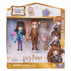 Wizarding World Harry Potter, Magical Minis, Coffret de figurines Cho Chang et George Weasley avec 2 accessoires, jouets pour enfants à partir de 6 ans