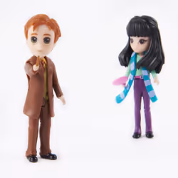 Wizarding World Harry Potter, Magical Minis, Coffret de figurines Cho Chang et George Weasley avec 2 accessoires, jouets pour enfants à partir de 6 ans