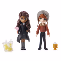 Wizarding World Harry Potter, Magical Minis, Coffret de figurines Ron Weasley et Parvati Patil avec 2 accessoires, jouets pou ...