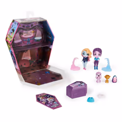 Spin Master ZOMBAES - PACK DE 2 WILD VIBES REST IN SHOW - 2 Figurines Zombies À Collectionner Avec Accessoires Pour Poupées, Animaux Et Cercueil - Poupées Articulées À Personnaliser - Jouet Enfant 4 Ans et +
