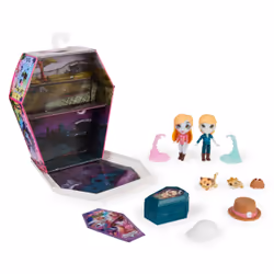 Spin Master ZOMBAES - PACK DE 2 WILD VIBES BIG CAT UN-RESCUE - 2 Figurines Zombies À Collectionner Avec Accessoires Pour Poupées, Animaux & Cercueil - Poupées Articulées À Personnaliser - Jouet Enfant 4 Ans et +