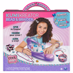 Cool Maker - KUMI KREATOR 3 EN 1 - Machine Création 2 Colliers &amp; 5 Bracelets - Utilisation Simple En Sécurité - Tendance Fun &amp; Facile - Accessoires Inclus - Jouet Enfant 8 Ans et + - Loisirs Créatifs