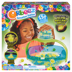Orbeez Sensation Station, avec 2 000 billes d'eau phosphorescentes non toxiques, 6 outils et rangement, jouets sensoriels pou ...