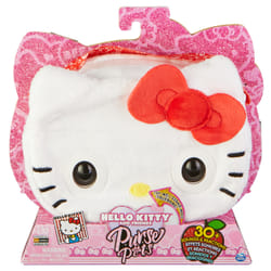 Purse Pets SANRIO - HELLO KITTY - COMPAGNON INTERACTIF FORMAT SAC A MAIN - Hello Kitty Animal Interactif Tout Doux Blanc Et Rouge Qui Cligne Des Yeux - Sons et Modes De Jeu - Jouet Enfant 5 Ans et +