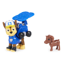 PAW Patrol , Big Truck Pups, Figurine articulée Chase avec drone de sauvetage à clipser, centre de commande et animal, pour les enfants à partir de 3 ans