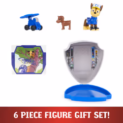 PAW Patrol , Big Truck Pups, Figurine articulée Chase avec drone de sauvetage à clipser, centre de commande et animal, pour les enfants à partir de 3 ans