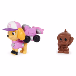 PAW Patrol , Big Truck Pups, Figurine articulée Stella avec drone de sauvetage à clipser, centre de commande et animal, pour ...