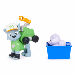 Spin Master PAW Patrol, Big Truck Pups, Figurine articulée Rocky avec drone de sauvetage à clipser, centre de commande et ani ...