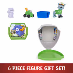 Spin Master PAW Patrol, Big Truck Pups, Figurine articulée Rocky avec drone de sauvetage à clipser, centre de commande et animal, pour les enfants à partir de 3 ans